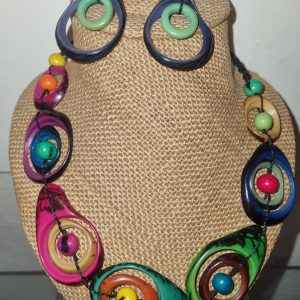 Multi coloured Swirl necklace