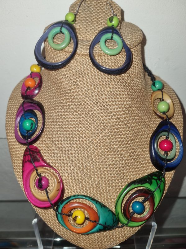 Multi coloured Swirl necklace