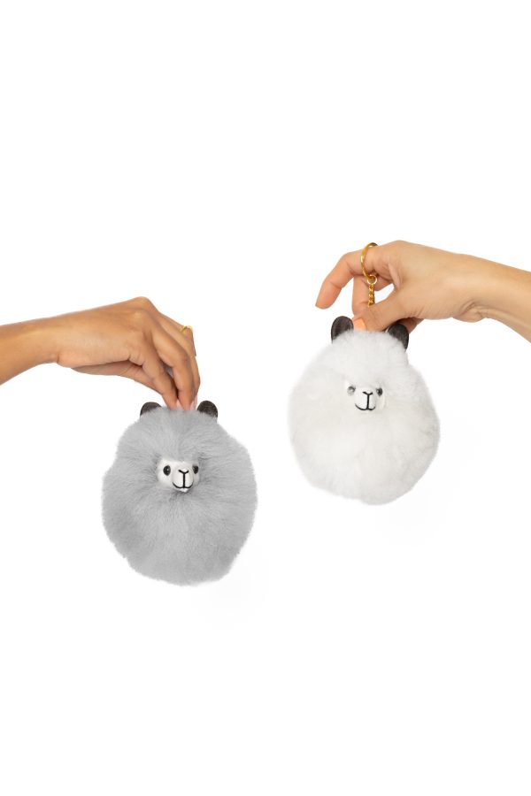 Alpaca Fur Keyring- Royal Alpaca Fur Handmade Stuffed Keyring