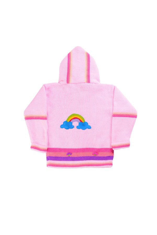 Unicorn pale pink back rainbow