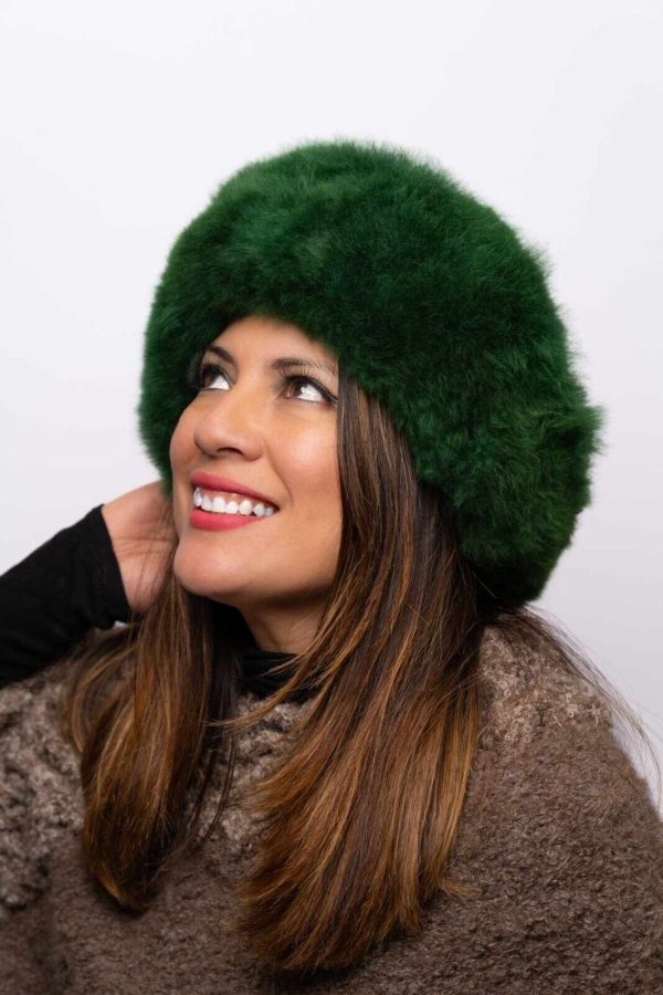 Green fur hat